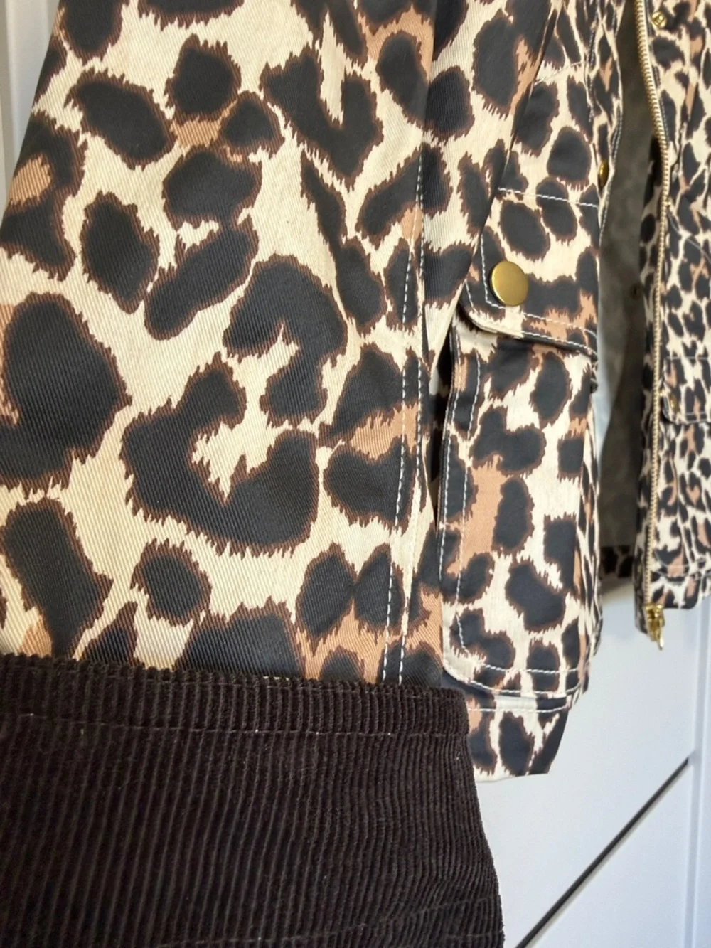 J. Crew Women's Leopard Utility Jacket in Shades of Brown and Tan - Picture 3 of 9
